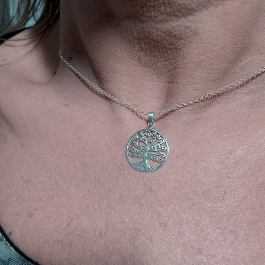 Collar Colgante Arbol de la Vida de Plata para Mujer Incluye Cadena de Plata de 45 cm y Estuche para Regalo - Alylo Silver