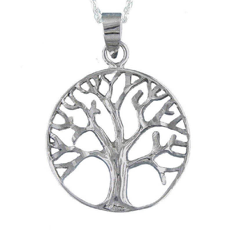 Collar Colgante Árbol de la Vida Plata para Mujer Incluye Cadena de Plata de 45 cm y Estuche para Regalo