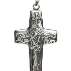 Cruz Papa Francisco Colgante Plata de Ley 925 Alylosilver con Estuche