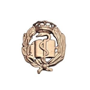 Insignia Medicina Chapada en Oro 925 Alylosilver con Estuche