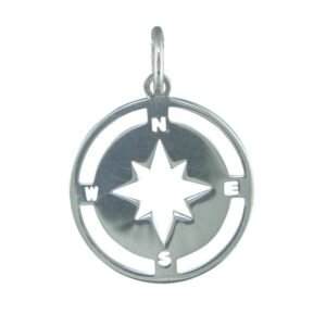Brújula Rosa de los Vientos Colgante Plata de Ley 925 Alylosilver con Estuche