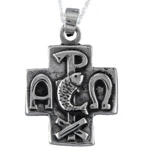 Cruz Crismón Colgante Plata de Ley 925 Alylosilver con Estuche