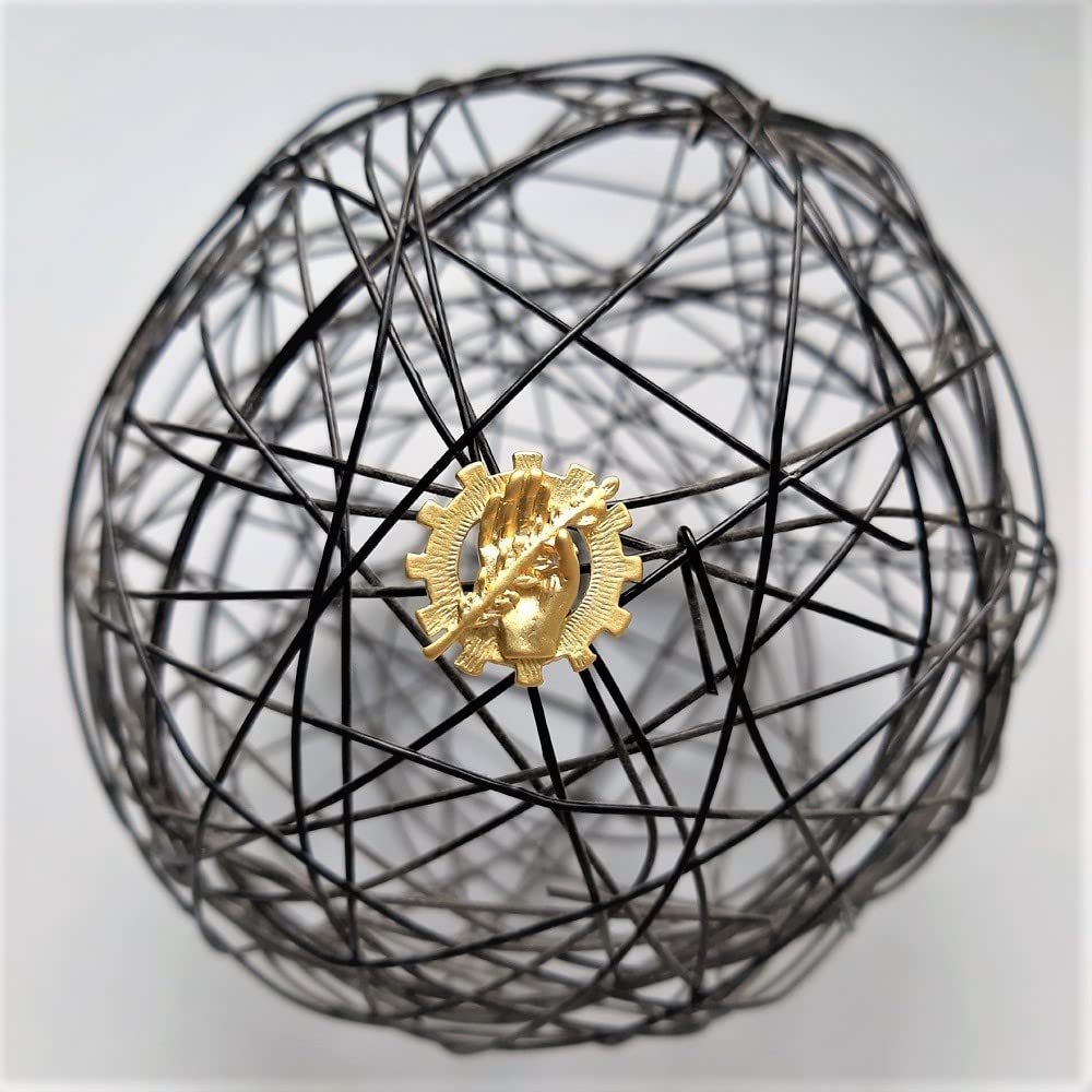 Insignia Trabajo Social Chapada en Oro 925 Alylosilver con Estuche - Imagen 4