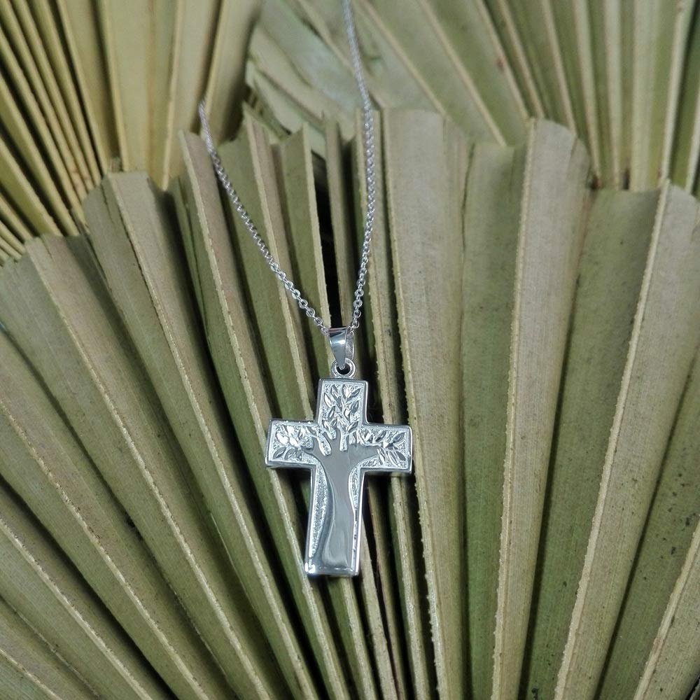 Cruz con Árbol de la Vida Colgante Plata de Ley 925 Alylosilver con Estuche - Imagen 5