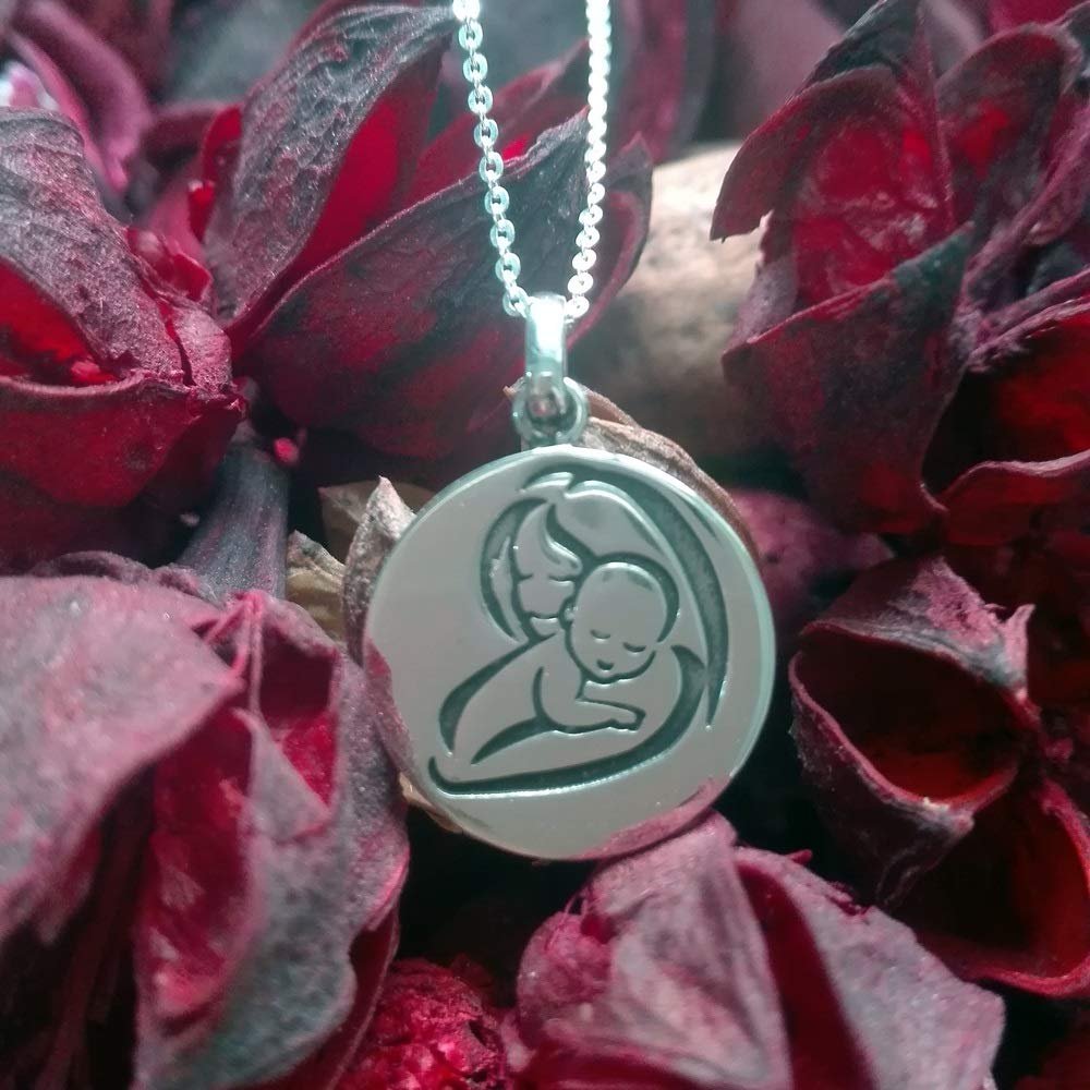 Medalla Madre e Hijo Colgante Plata de Ley 925 Alylosilver con Estuche - Imagen 5