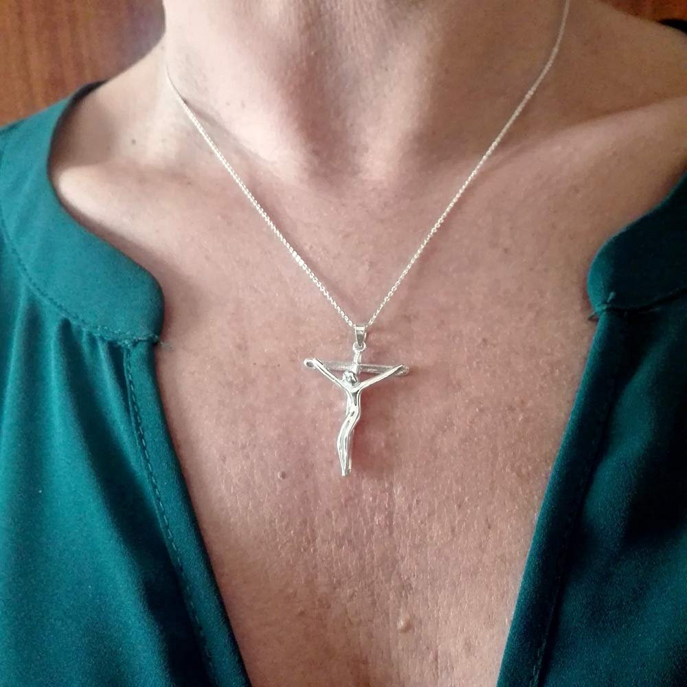 Cruz de Plata Colgante Plata de Ley 925 Alylosilver con Estuche - Imagen 2