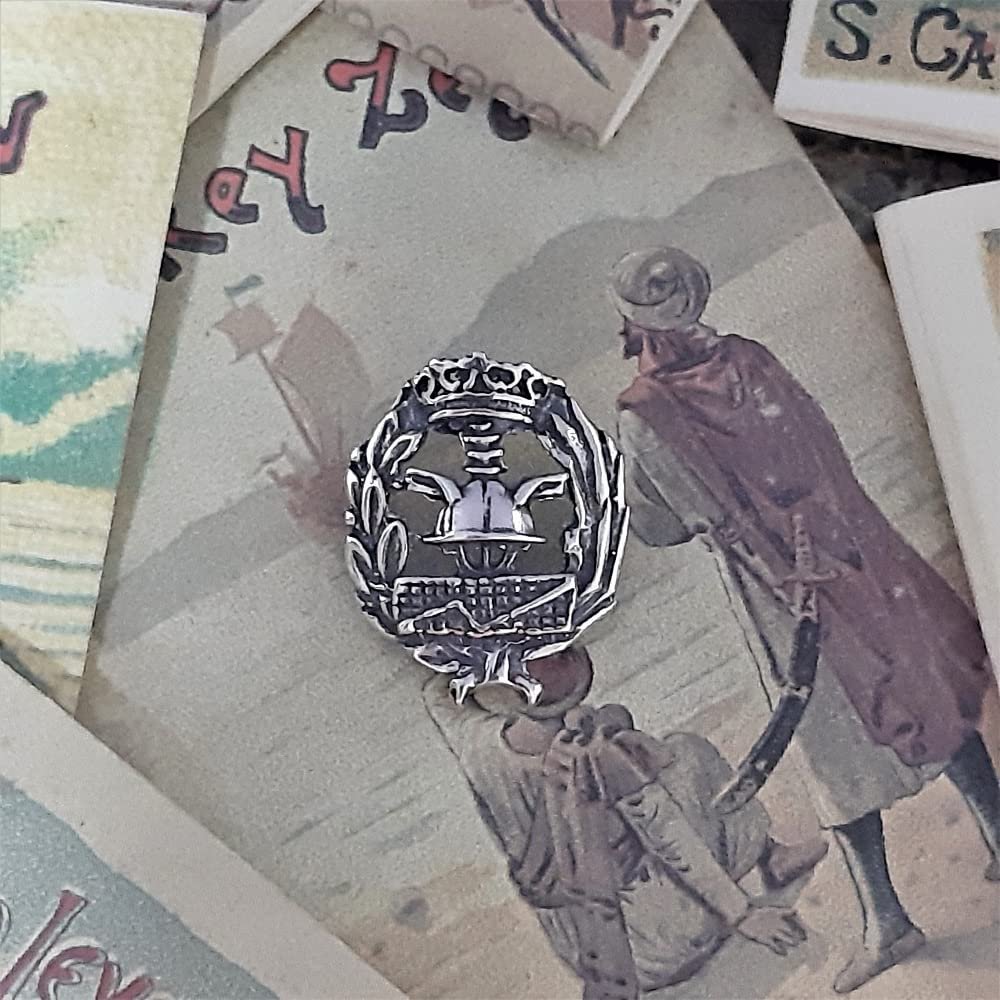 Insignia Ciencias Empresariales Plata de Ley 925 Alylosilver con Estuche - Imagen 3