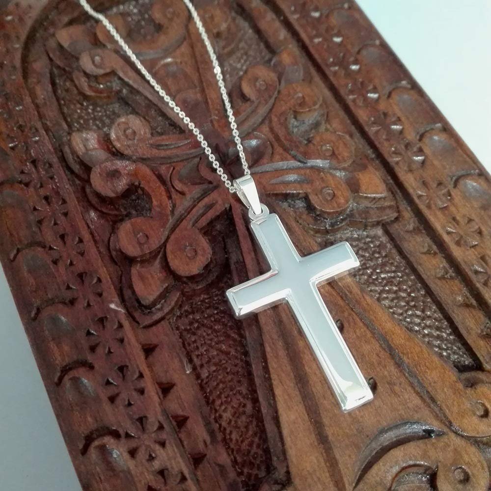 Cruz de Plata Colgante Plata de Ley 925 Alylosilver con Estuche - Imagen 3