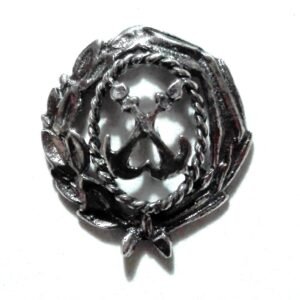 Insignia Marina Mercante Plata de Ley 925 Alylosilver con Estuche