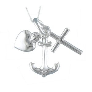 Tres Virtudes Teologales Colgante Plata de Ley 925 Alylosilver con Estuche