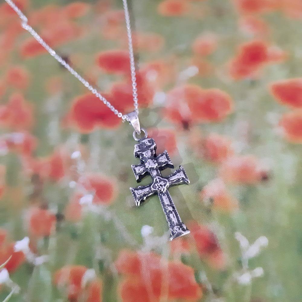 Cruz de Caravaca Colgante Plata de Ley 925 Alylosilver con Estuche - Imagen 2