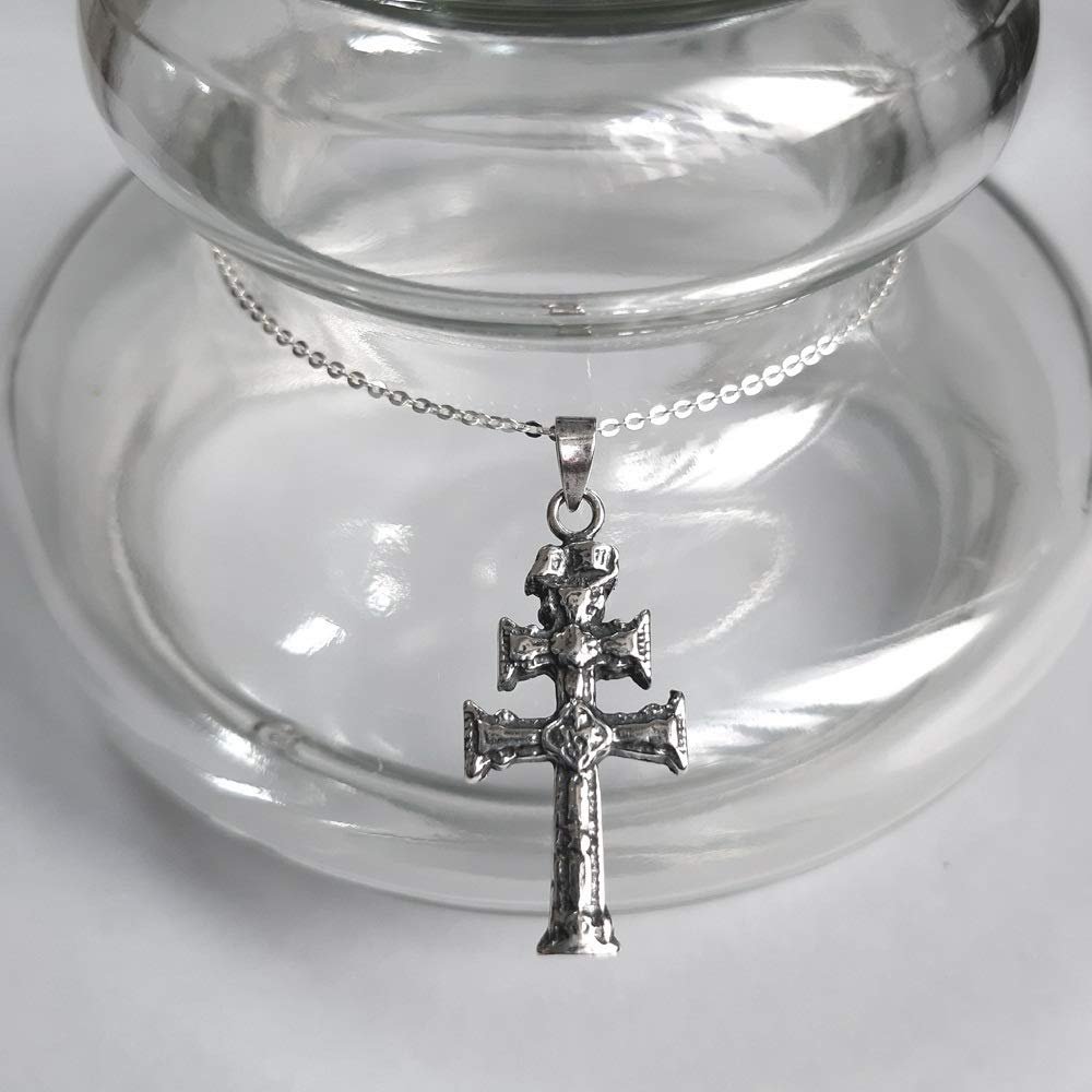 Cruz de Caravaca Colgante Plata de Ley 925 Alylosilver con Estuche - Imagen 3