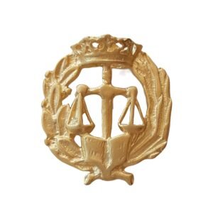 Insignia Derecho Chapada en Oro 925 Alylosilver con Estuche